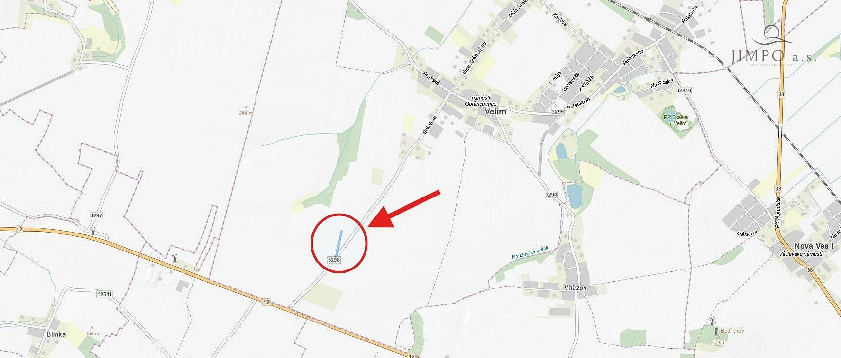 Prodej zemědělský pozemek - náměstí Obránců míru, Velim, okres Kolín - 5