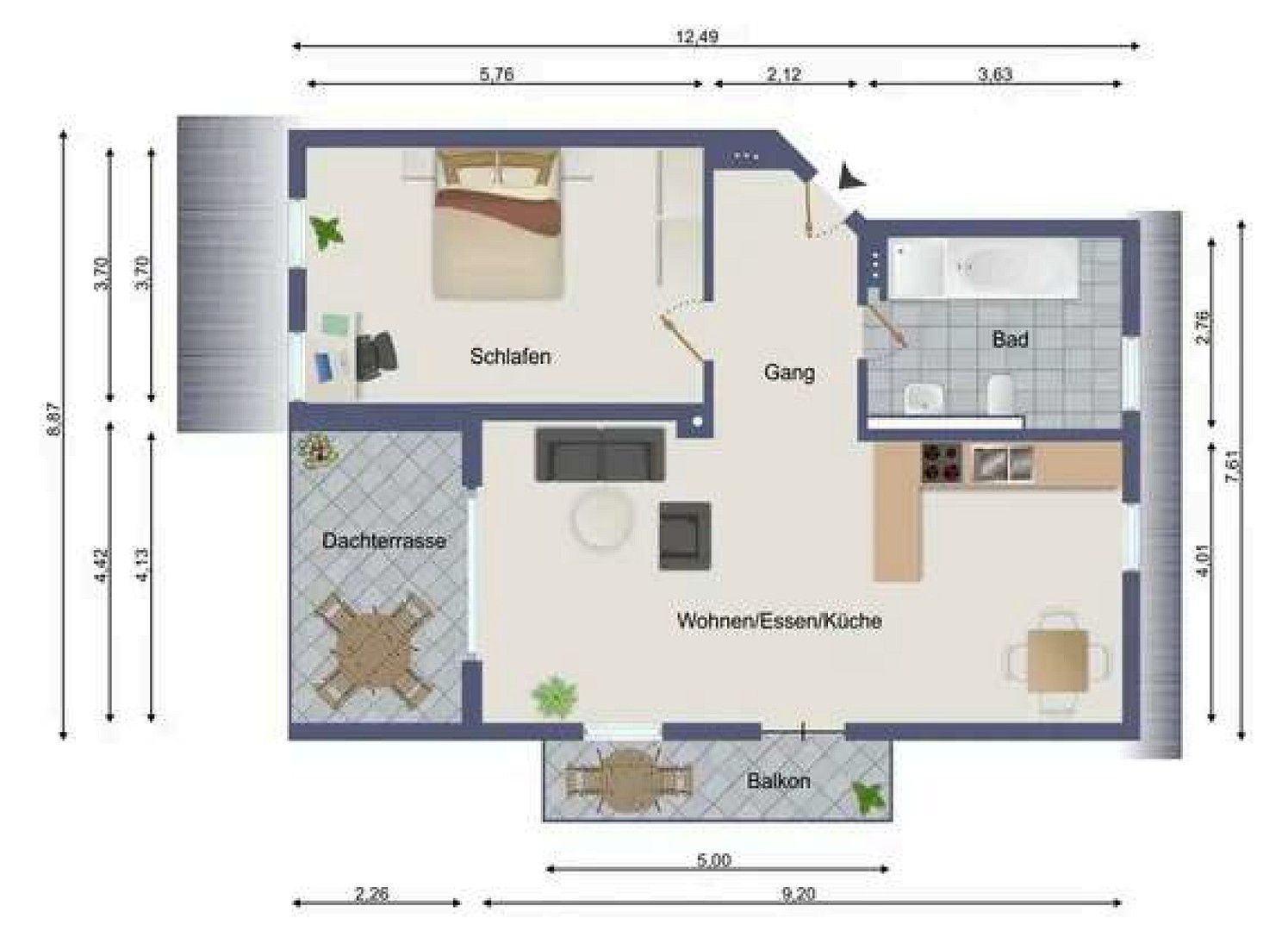 2+1, Am Wimhof 35 Passau Passau Bayern 94034, 76 m² - 1