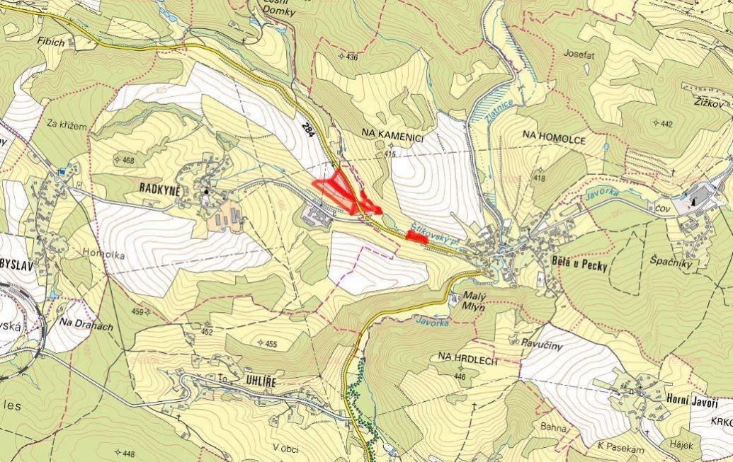 Prodej zemědělský pozemek - Radkyně, Nová Paka