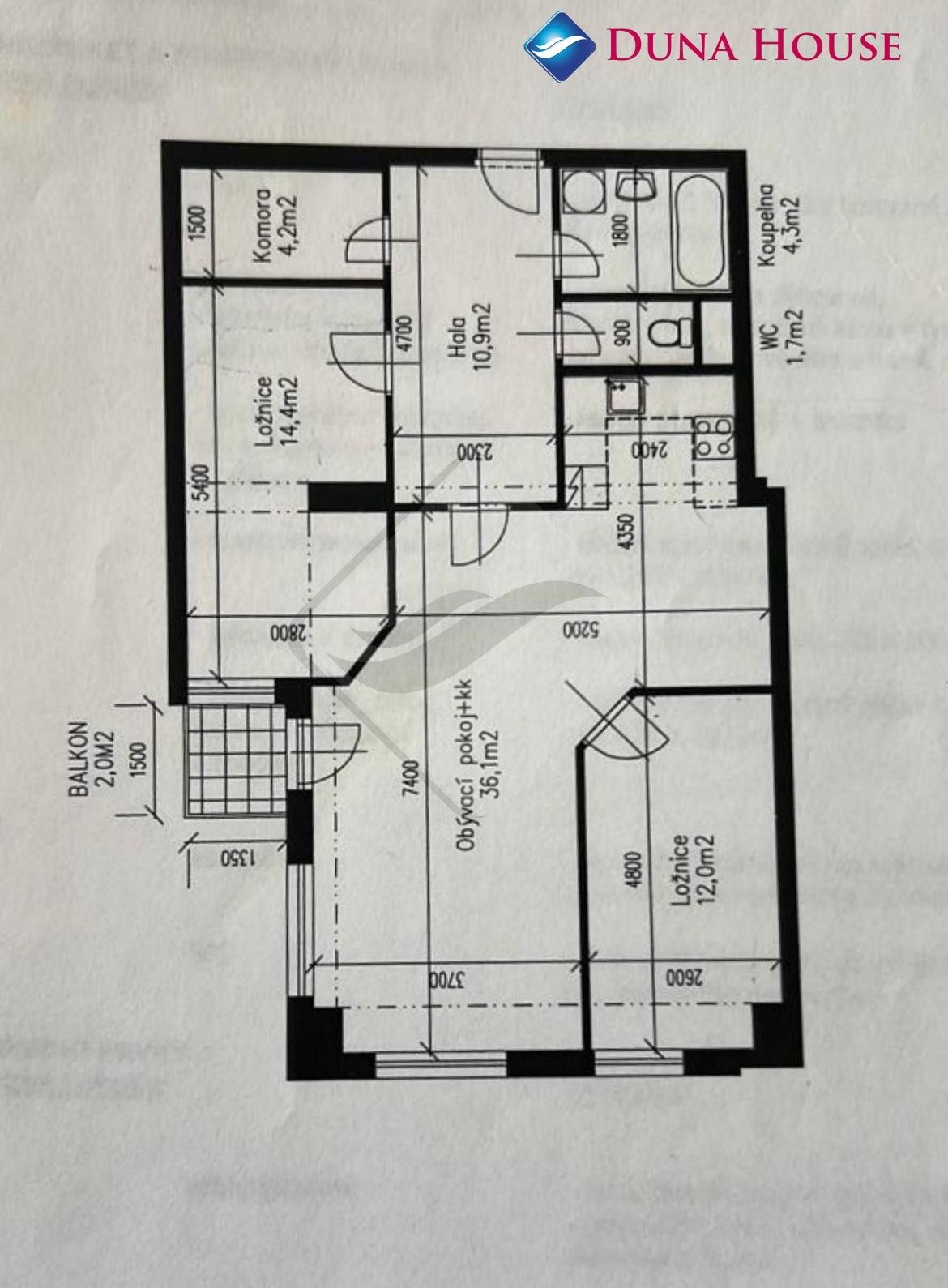 Byt 3+kk · 83 m² · Malkovského, Praha - 3
