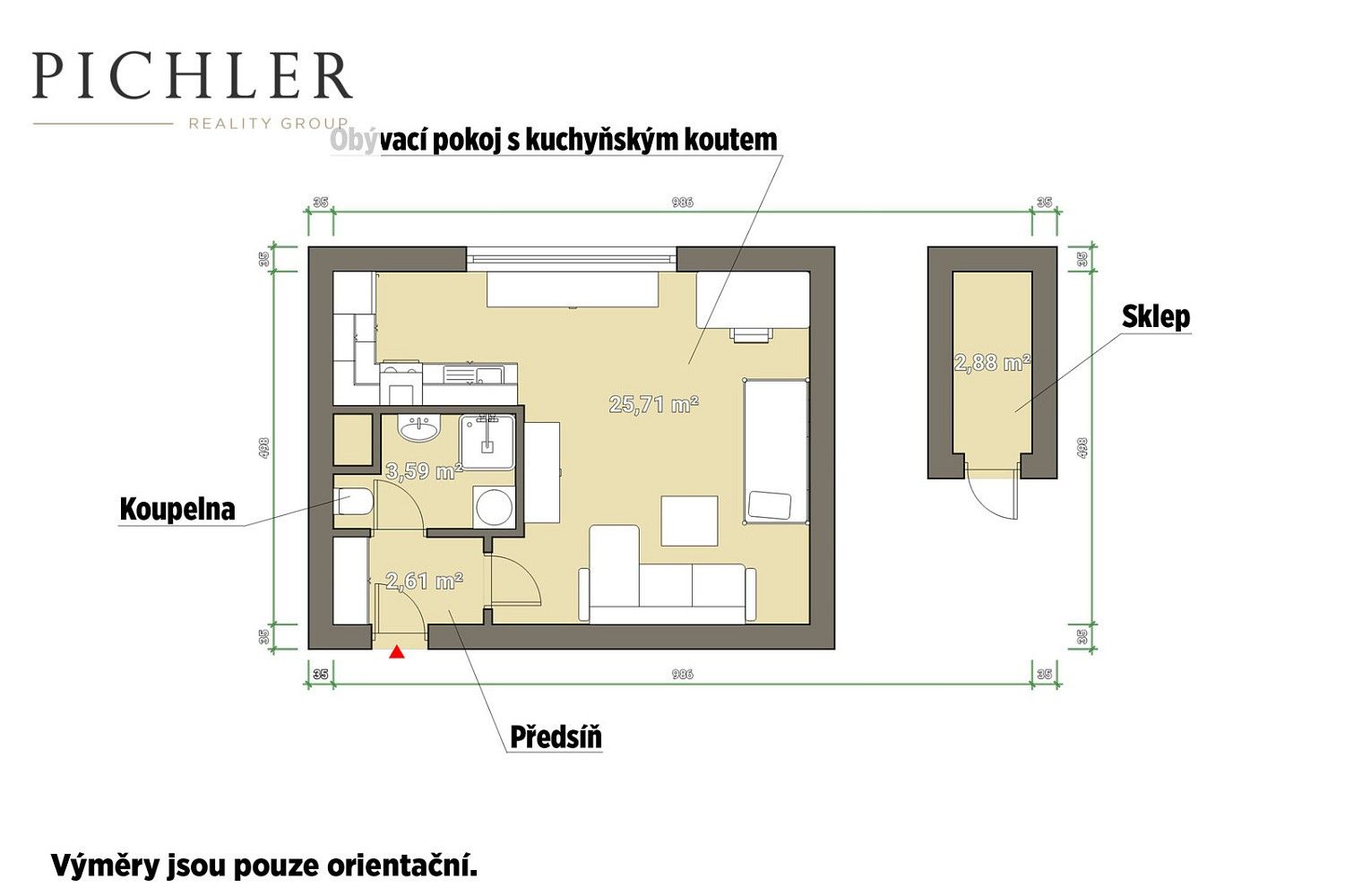 Byt 1+kk · 37 m² · Plzeň - Jižní Předměstí, okres Plzeň-město, Plzeňský kraj - 3