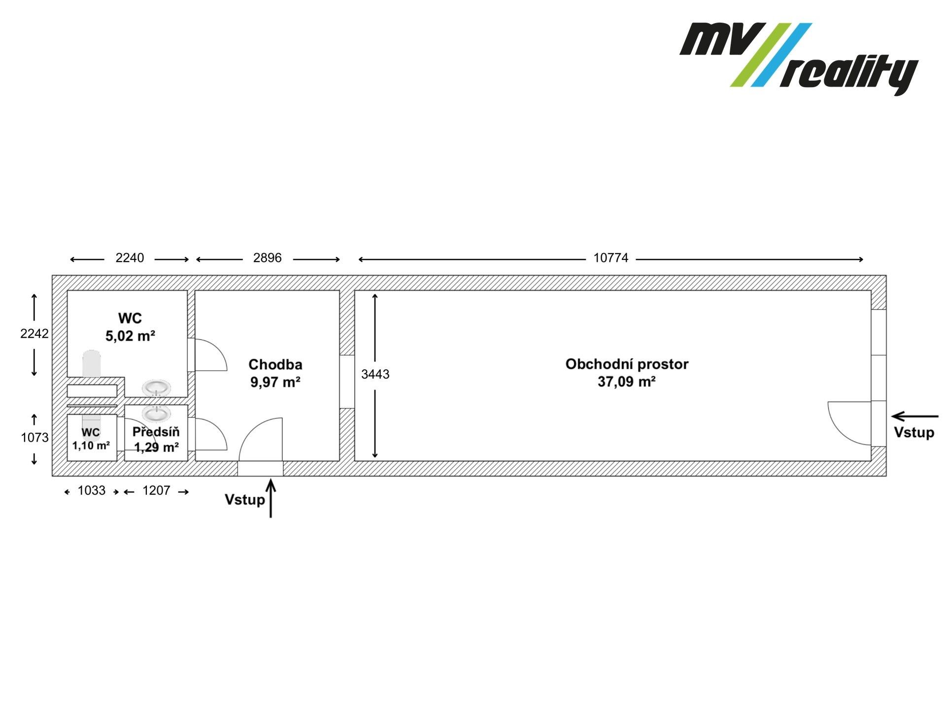 Pronájem obchodní prostory - Náměstí B. Hrozného, Lysá nad Labem, 55 m²
