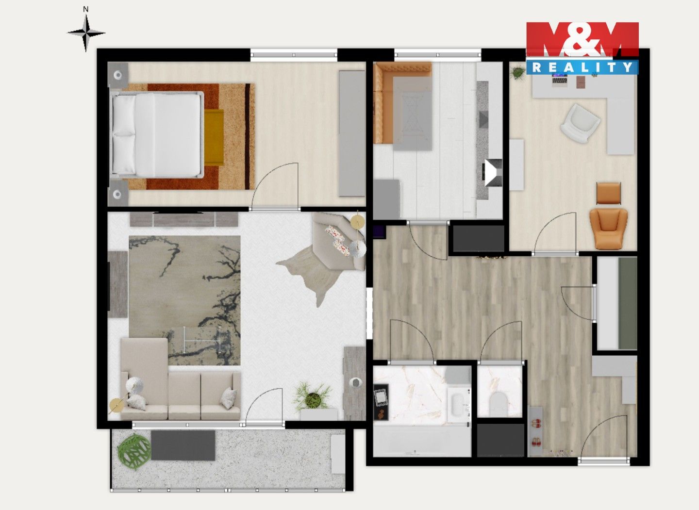 Prodej byt 3+1 - Dunajská, Brno, 66 m²