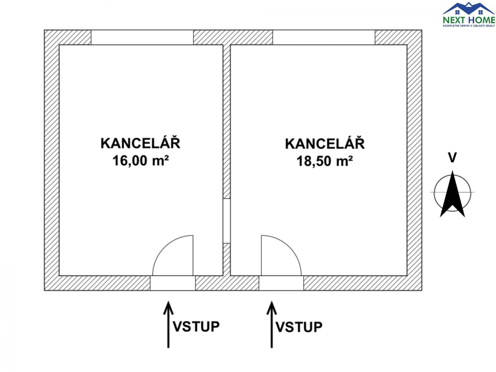 Kanceláře, Vaníčkova  , Ústí nad Labem Ústí nad Labem-centrum, 35 m² - 2