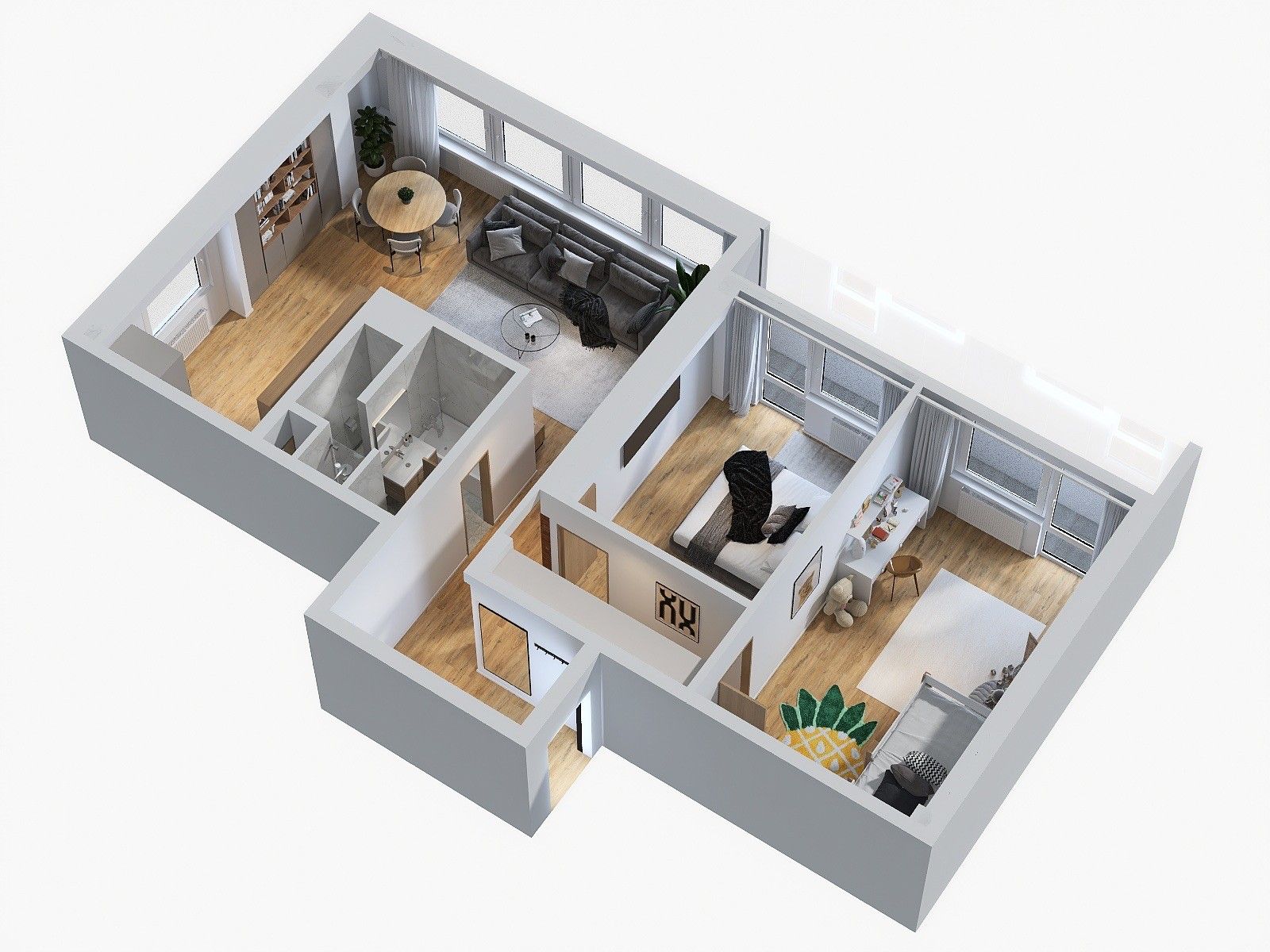 3+1, V dolině, Praha, 105 m²