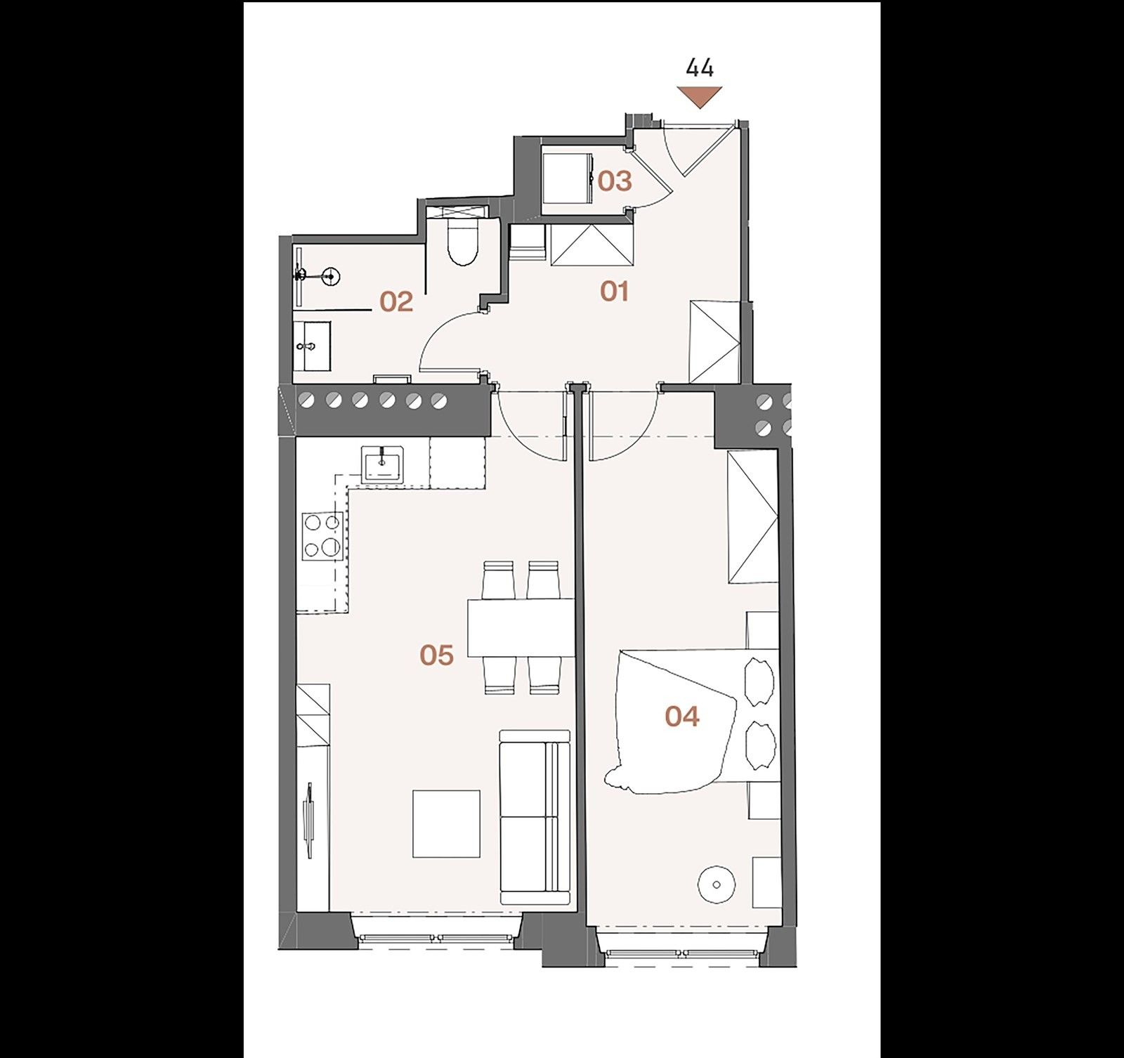 Prodej byt 2+kk - Jana Želivského  , Praha, 50 m²