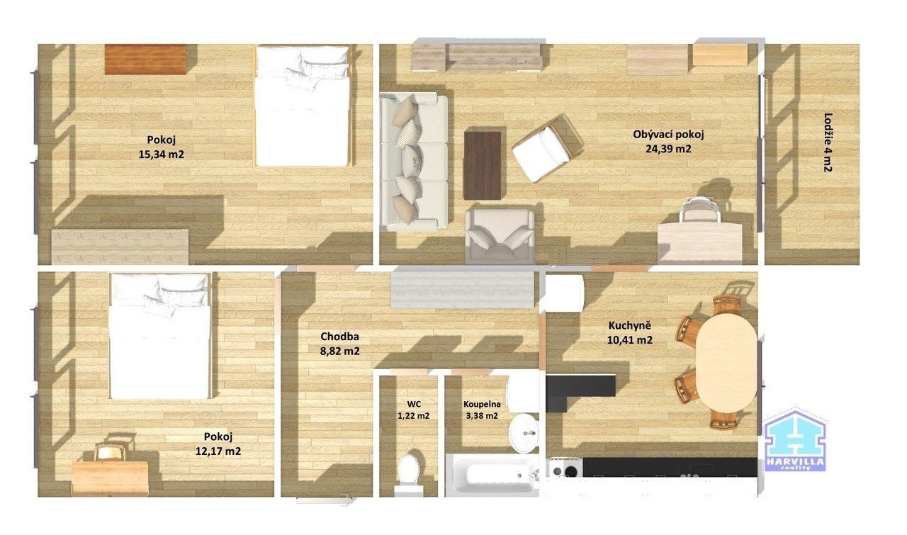 Prodej byt 3+1 - Americká, Stříbro, 76 m²