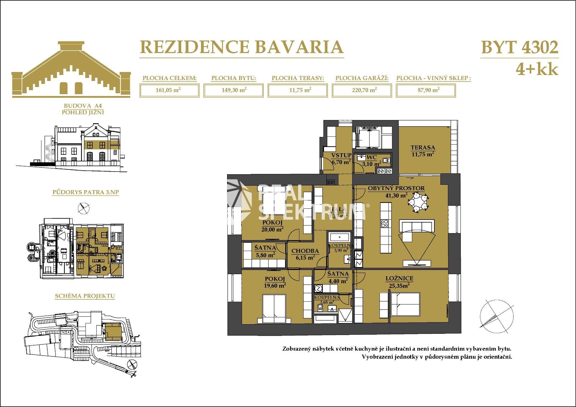 Prodej byt 4+kk - Jehnice, Brno, 168 m²