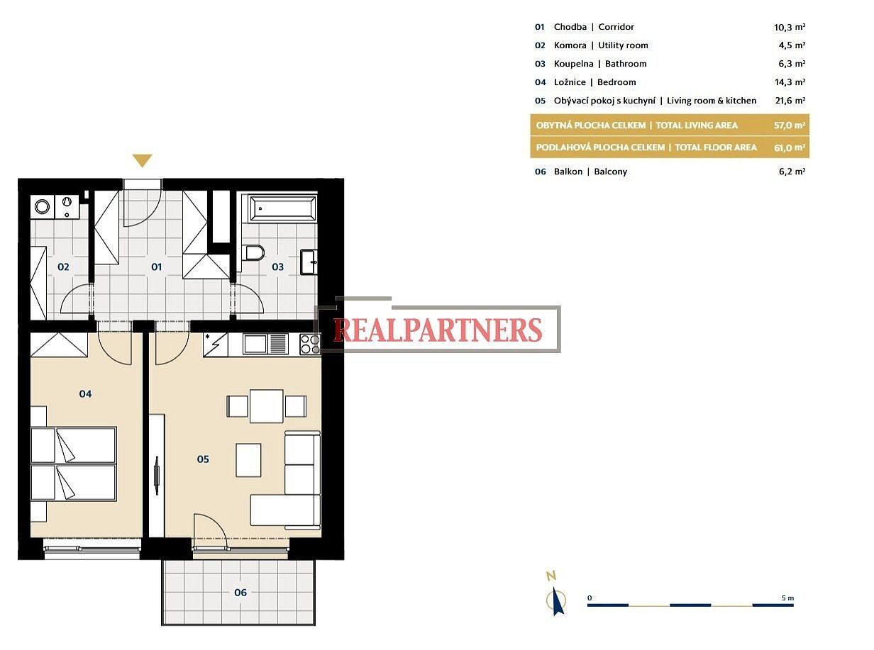 2+kk, Statenice, okres Praha-západ, Středočeský kraj, 67 m² - 2