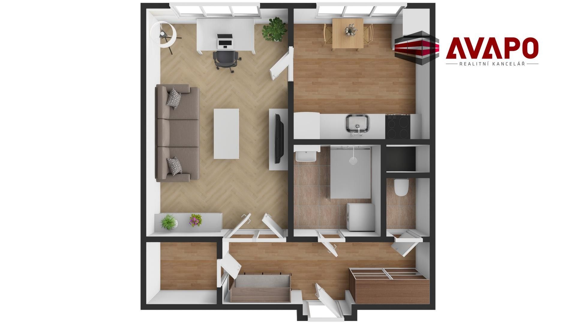 Pronájem byt 1+1 - Edvarda Beneše, Opava, 37 m²