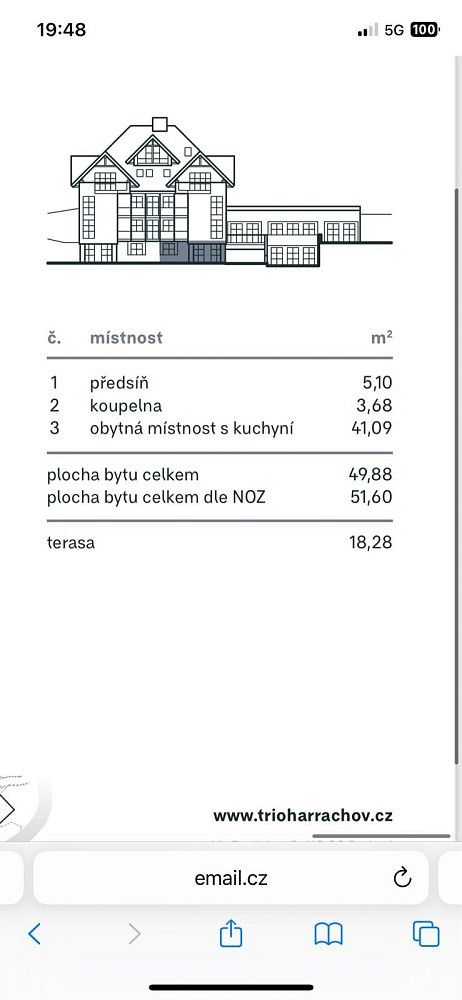Byt 1+kk · 51,6 m² · Harrachov - Nový Svět, okres Jablonec nad Nisou, Liberecký kraj - 3