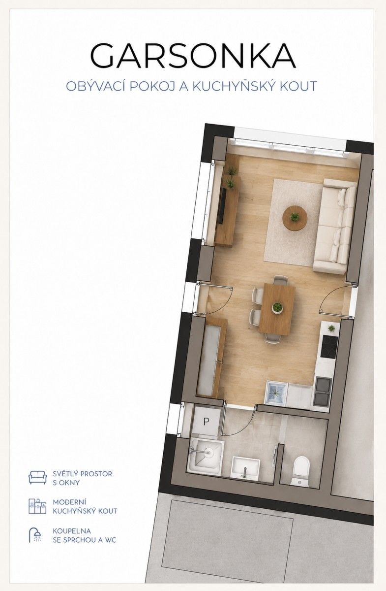 1+kk, Jiráskova, Benešov - Benešov u Prahy, Středočeský kraj, 22 m²