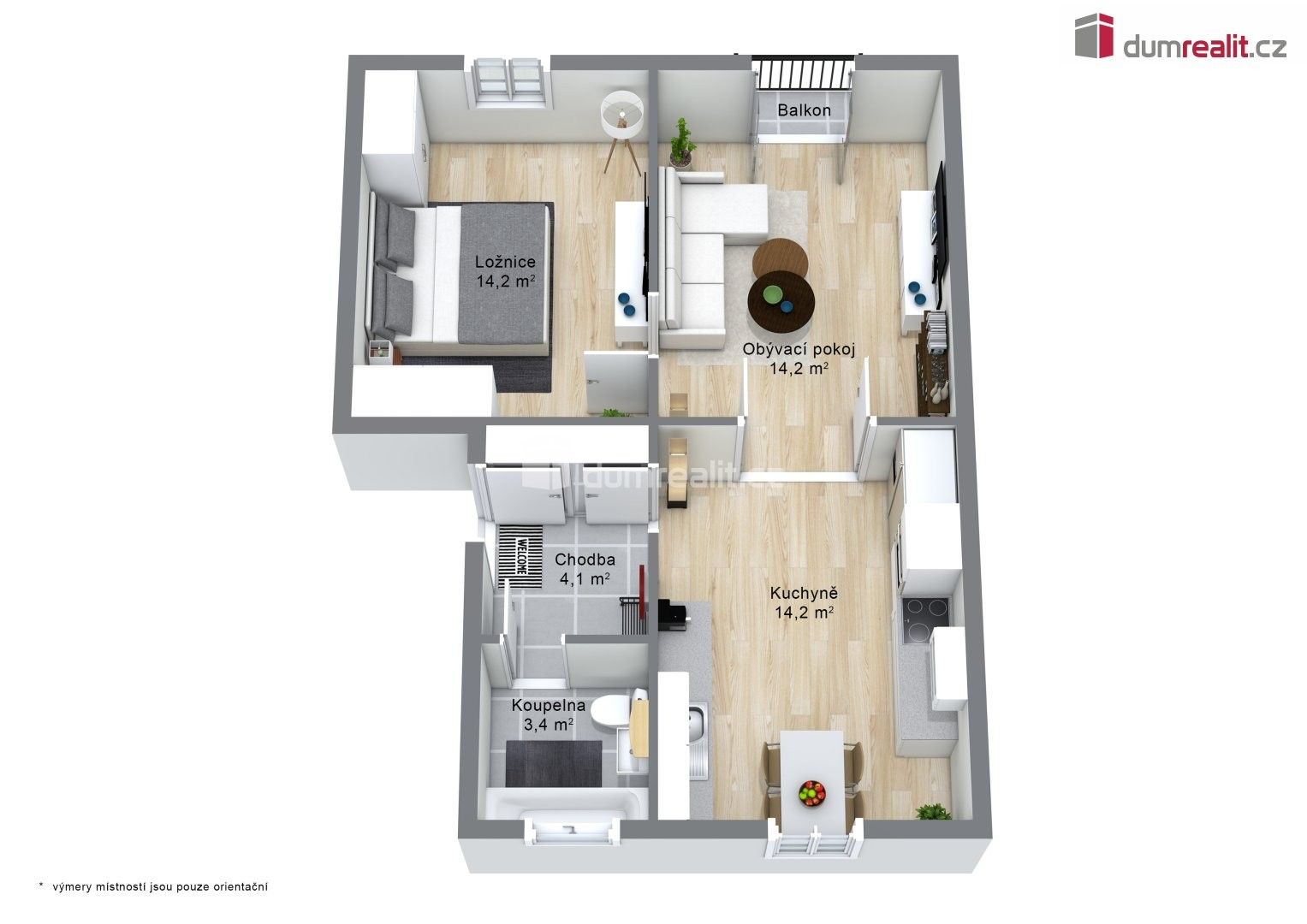 2+1, Lidická, Ostrov, 58 m² - 2