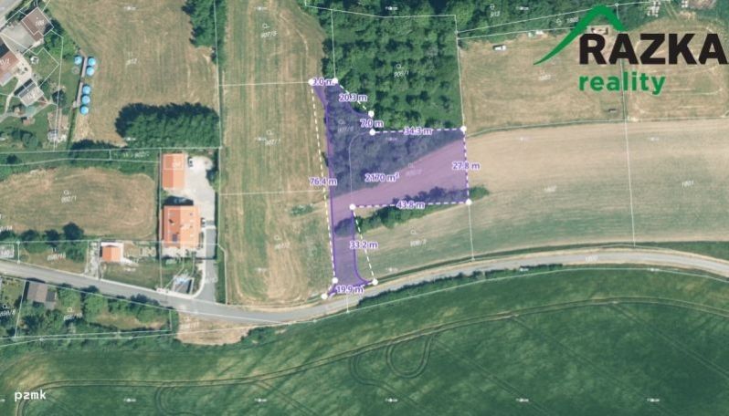 Pozemky pro bydlení, Okrouhlé Hradiště, Konstantinovy Lázně, 1 207 m²