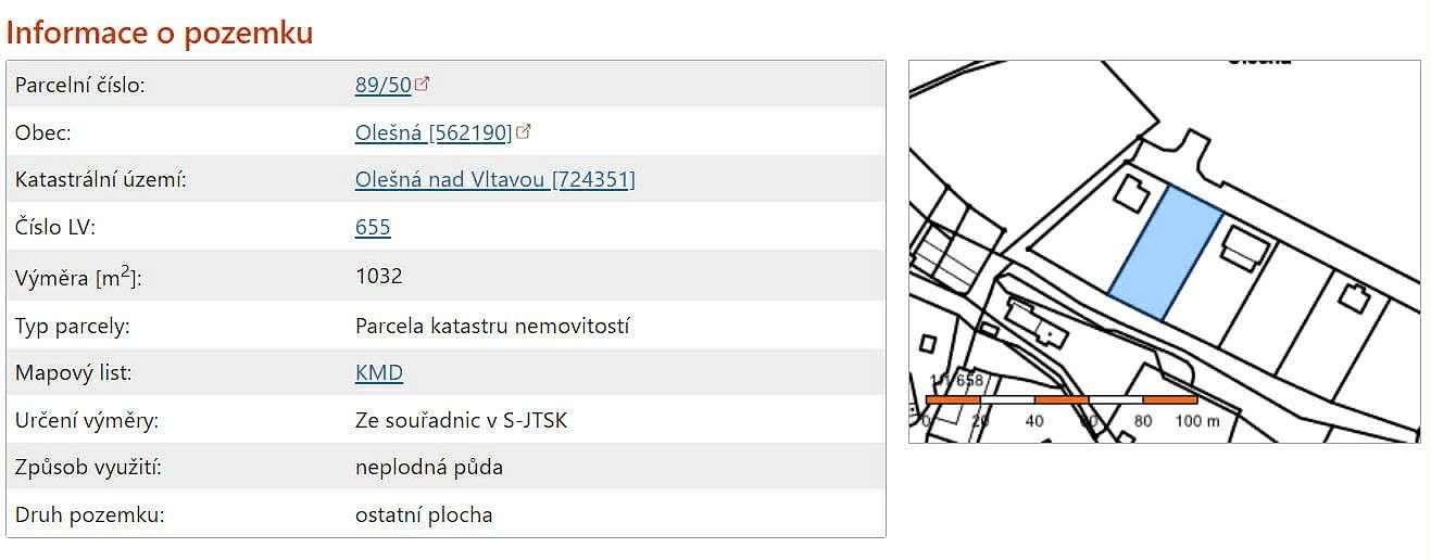 Pozemek pro bydlení, 1 032 m²