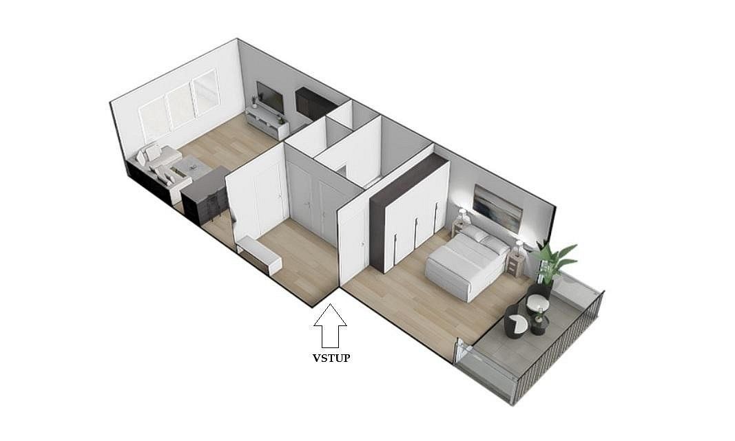 2+kk, Brno - Židenice, okres Brno-město, Jihomoravský kraj, 56 m² - 2