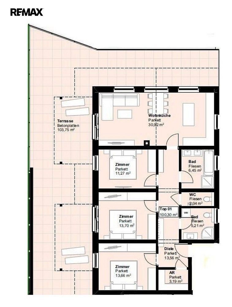 4+1, Ramsau am Dachstein, Rakousko, 101 m² - 2