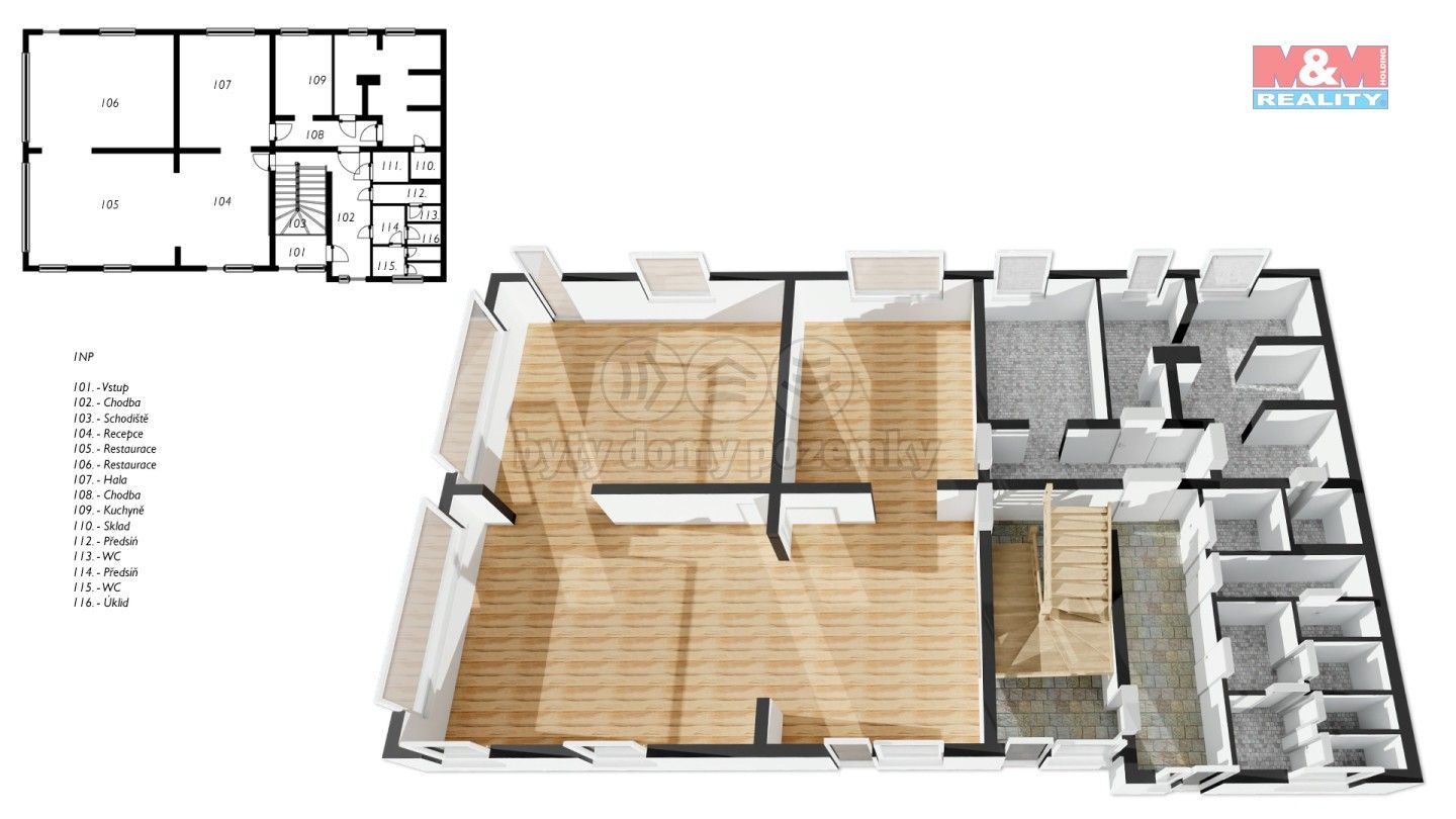 Prodej kancelář - Těšovská, Uherský Brod, 604 m²