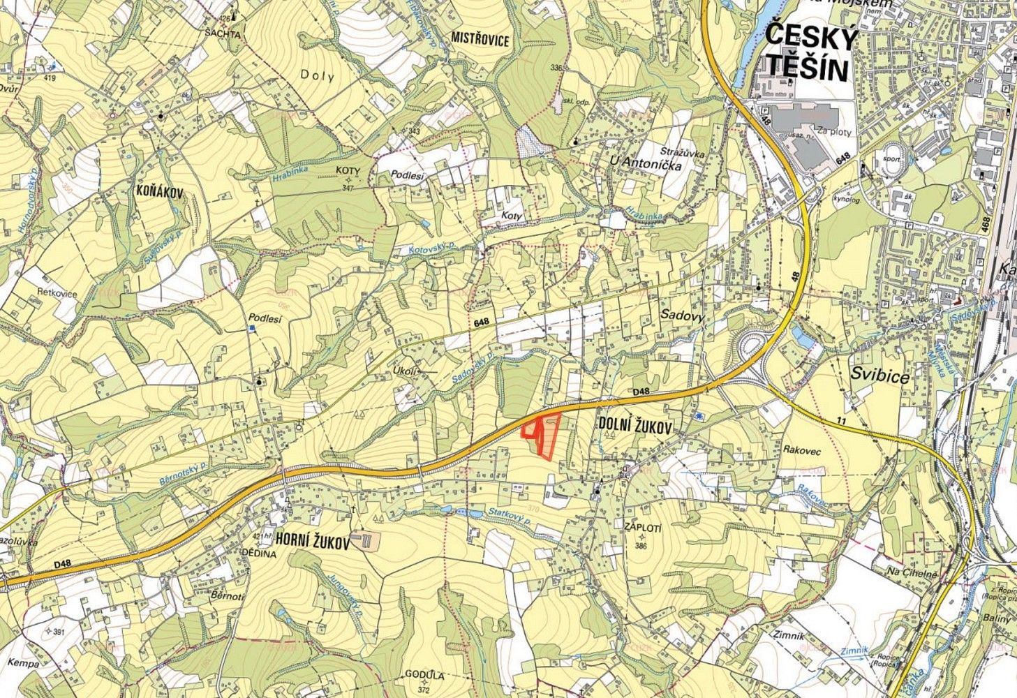Louky, Český Těšín - Dolní Žukov, okres Karviná, Moravskoslezský kraj - 2