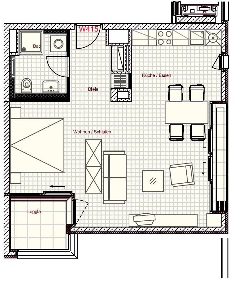 1+1, Robert-Koch-Str. 18 Stuttgart-Vaihingen Vaihingen Baden-Württemberg 70563, 52 m² - 1