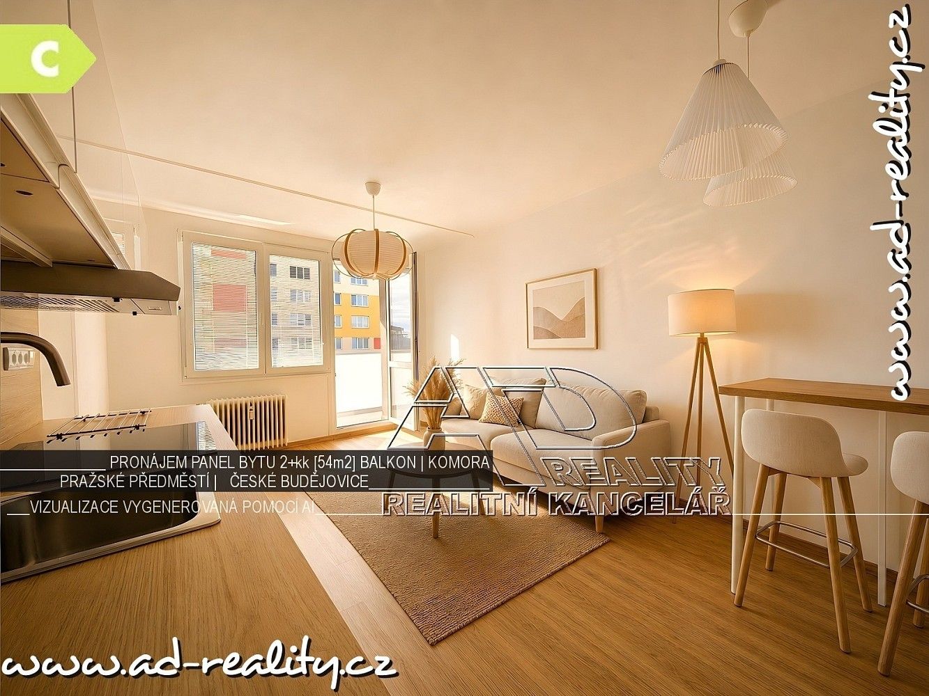 2+kk, Budivojova, České Budějovice, 49 m² - 1