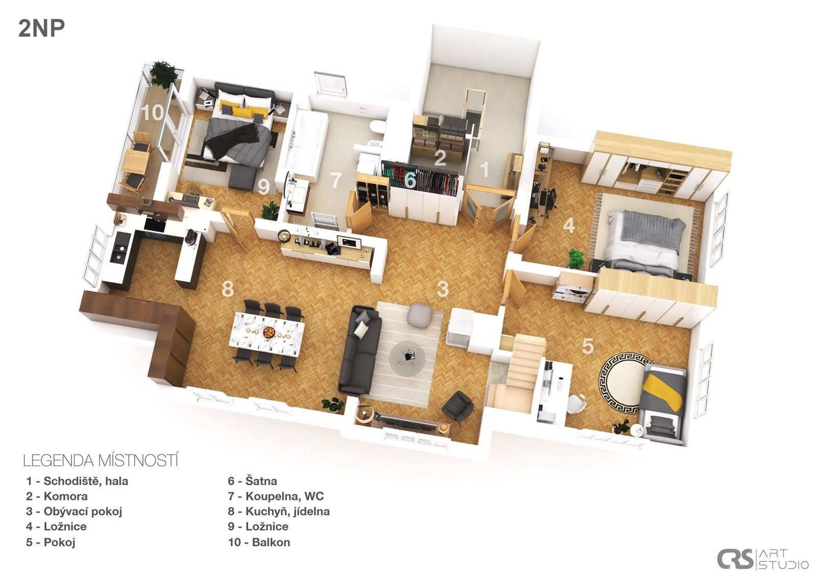 Prodej byt - Antonína Dvořáka 2152, Jablonec nad Nisou, 209 m²
