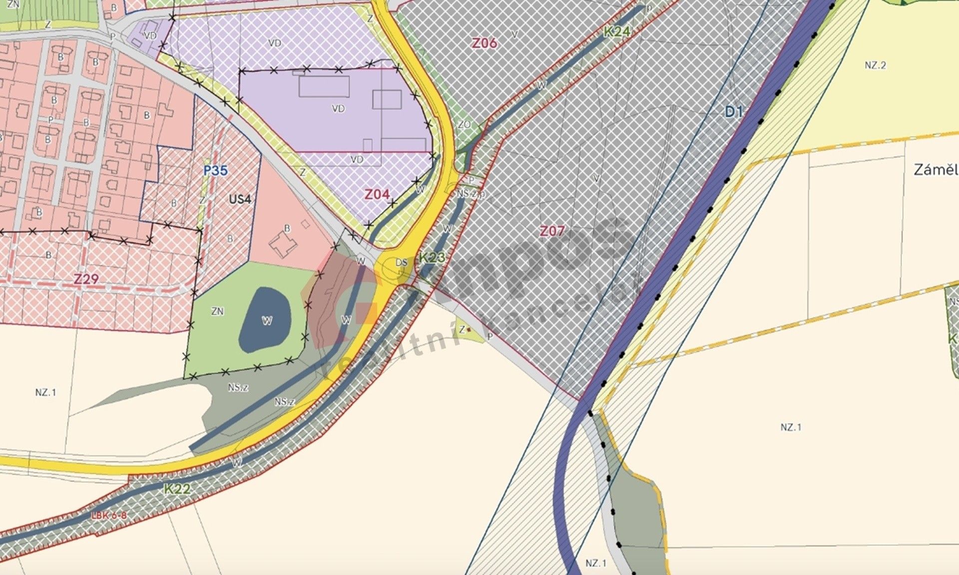 Komerční pozemky, náměstí Míru, Poběžovice, 42 341 m² - 1