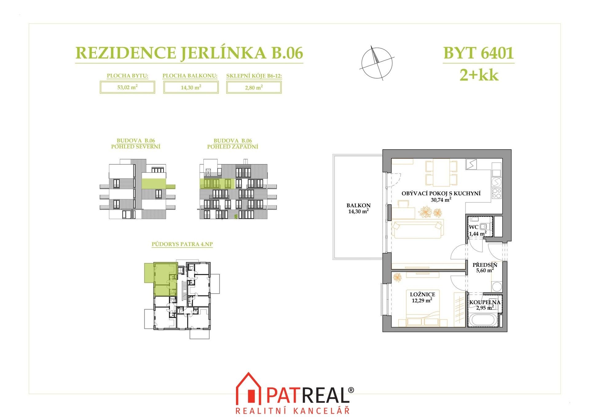 2+kk, Jerlínová , Brno Žebětín, 67 m² - 2