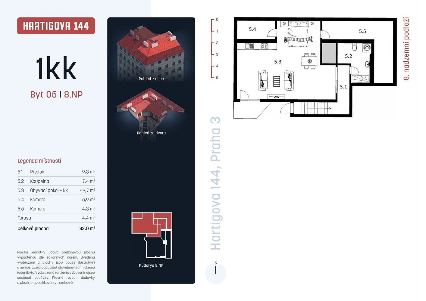 Byt 1+kk · 107 m² · Praha - Žižkov, okres Praha 3, Hlavní město Praha - 3