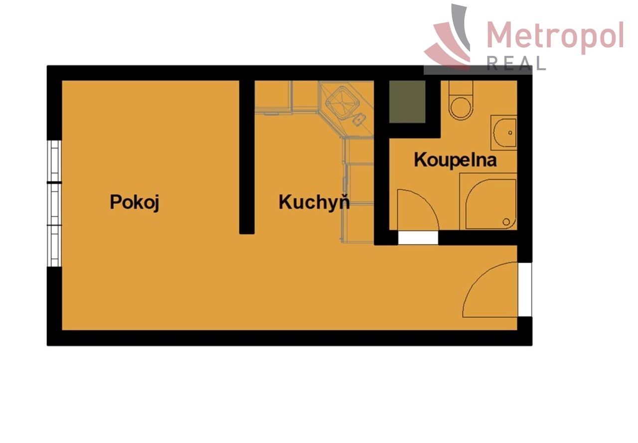 1+kk, Karlovy Vary Rybáře, 19 m² - 2
