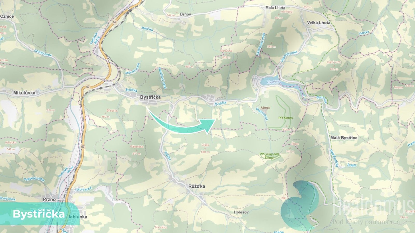 Les · 16 784 m² · Bystřička - 3