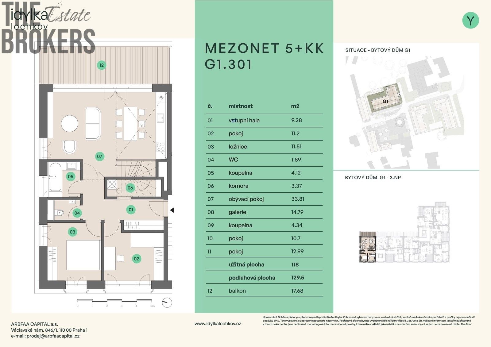 Prodej byt 5+kk - Ke Slivenci 11, Praha Lochkov, 130 m² - 5