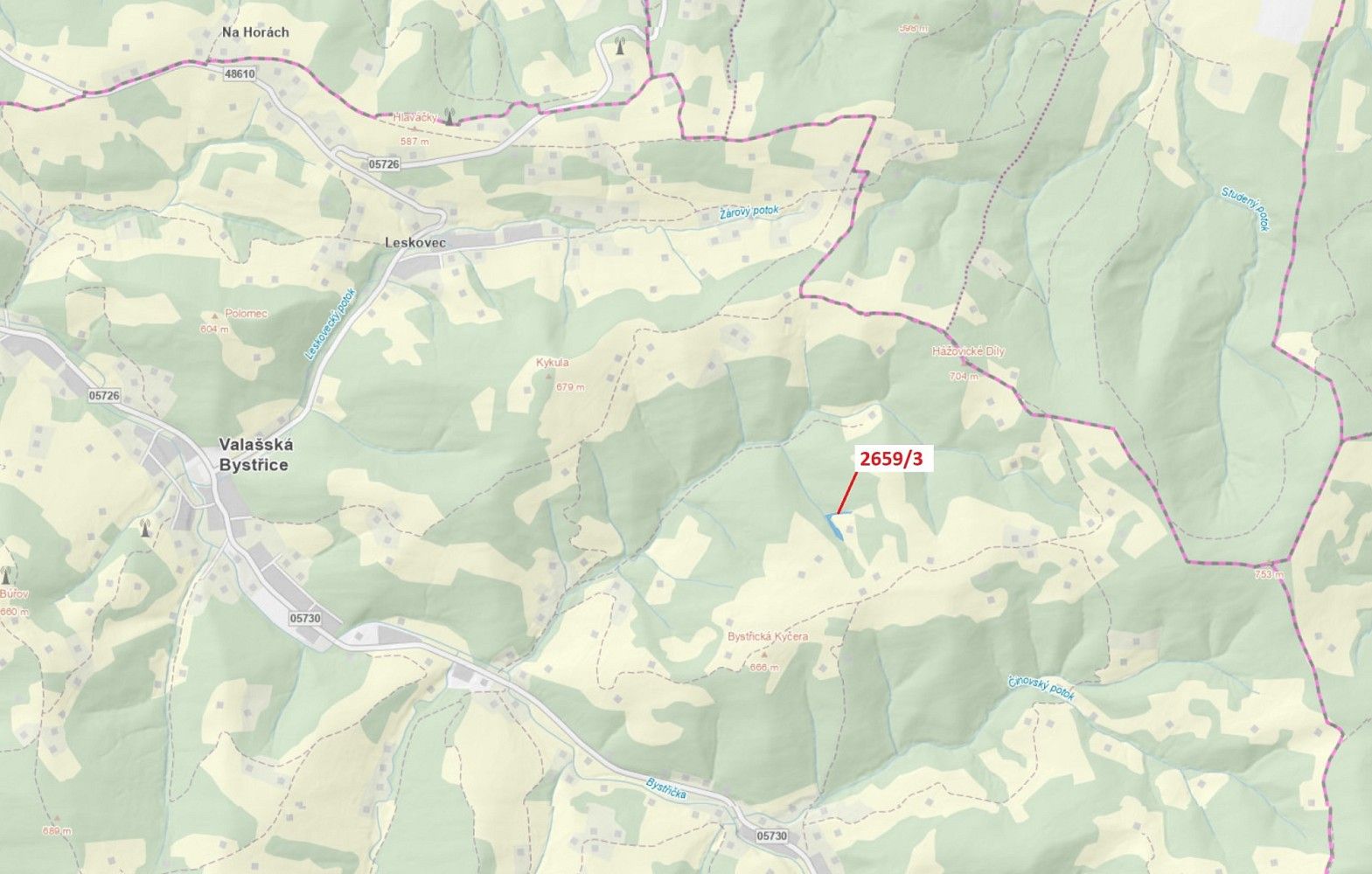 Prodej pozemek - Valašská Bystřice, okres Vsetín, Zlínský kraj - 1