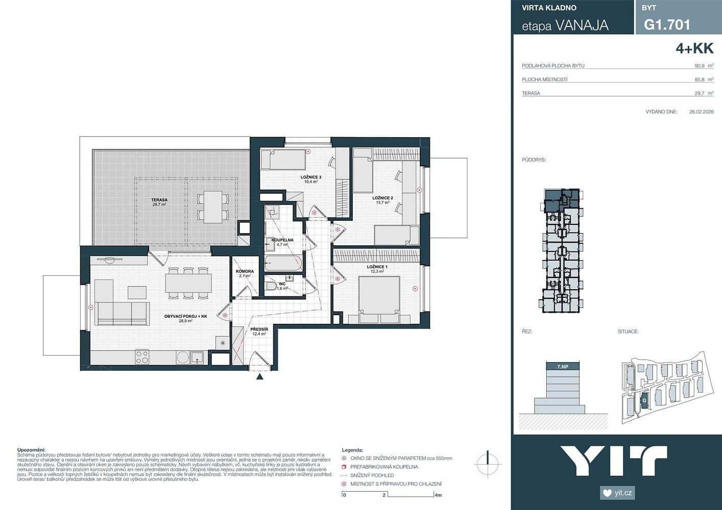 Prodej byt 4+kk - Kladno - Kročehlavy, Středočeský kraj, 86 m² - 2