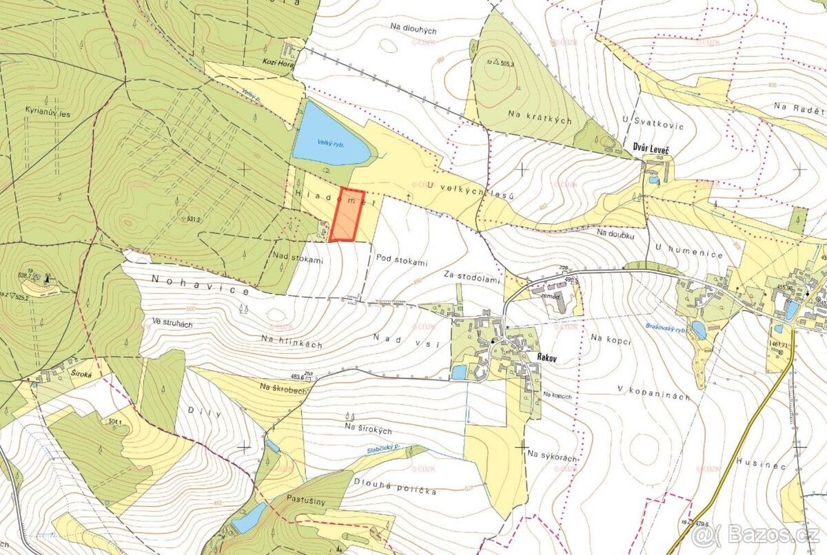 Prodej pozemek pro bydlení - Bernartice u Milevska, 398 43