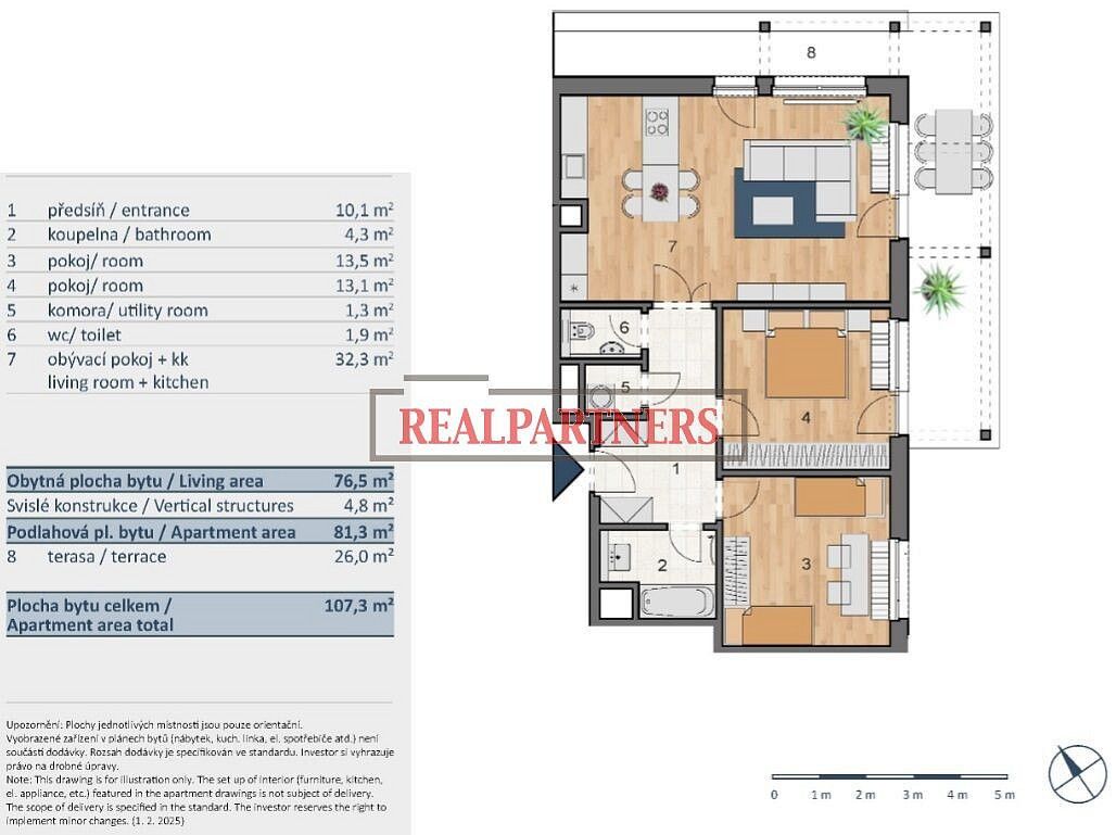 Prodej byt 3+kk - Hrašeho, Praha 8 - Čimice, 107 m² - 2