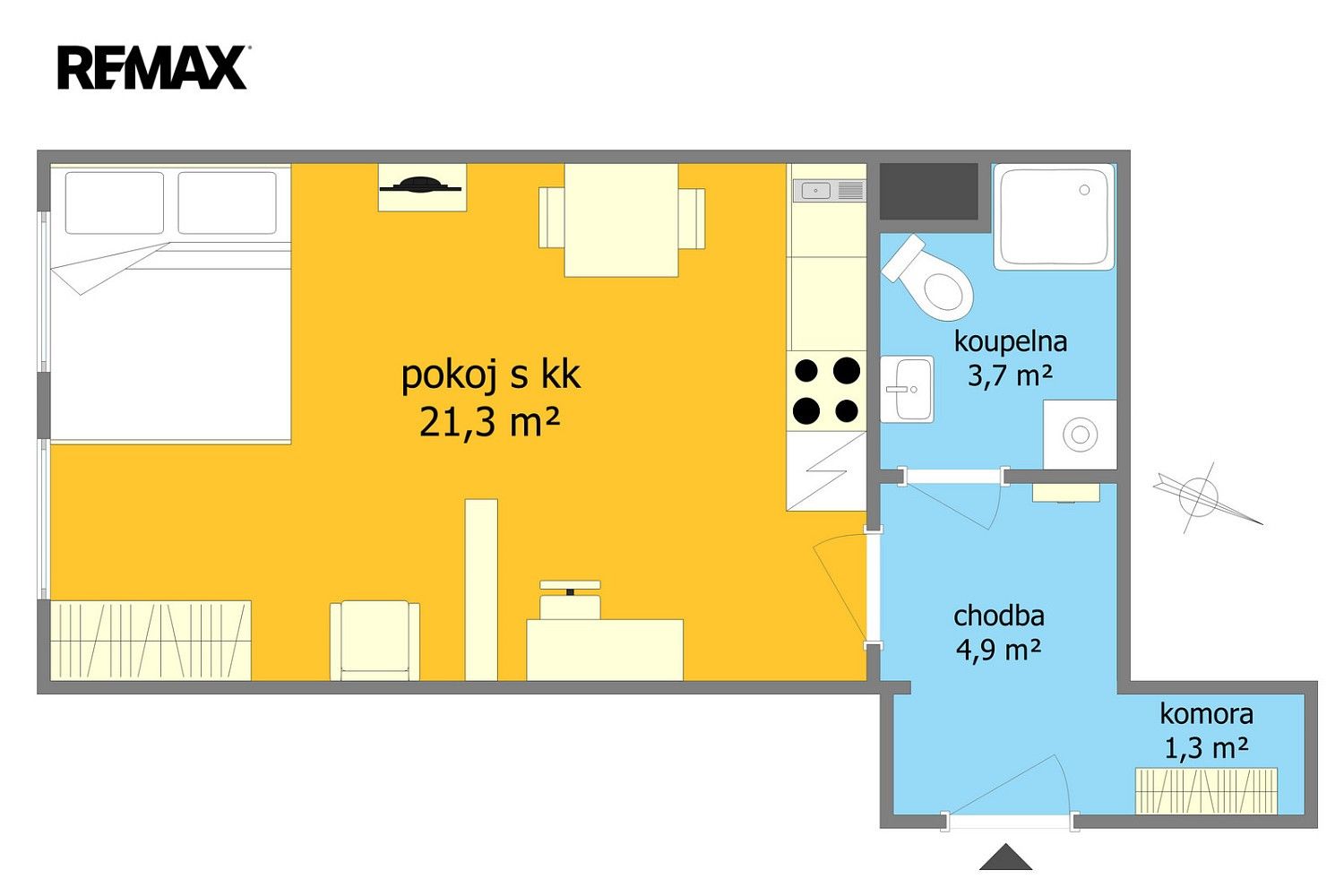 Byt 1+kk · 31 m² · Cejl, Brno - Zábrdovice - 4