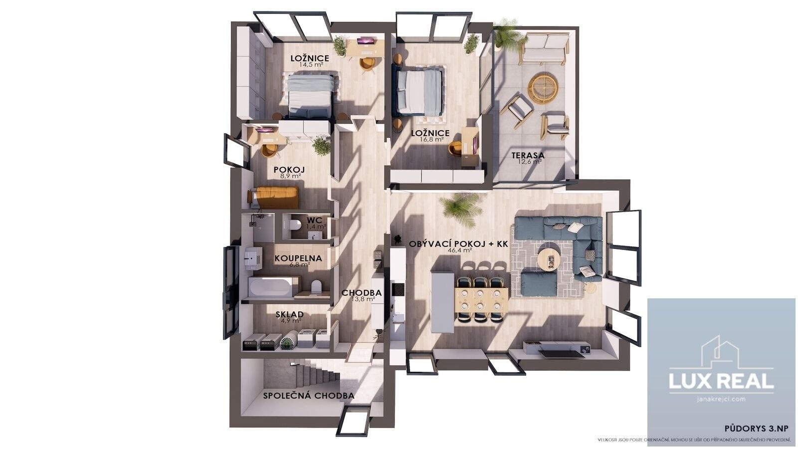 Byt 4+kk · 114 m² · Šlapanice - 4