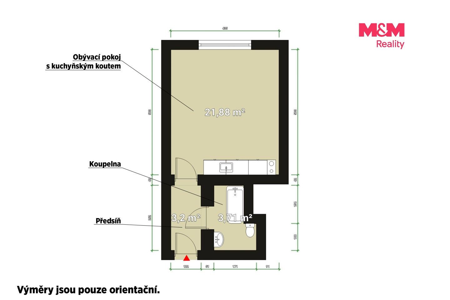 1+kk, Sladkovského, Plzeň, 30 m² - 2