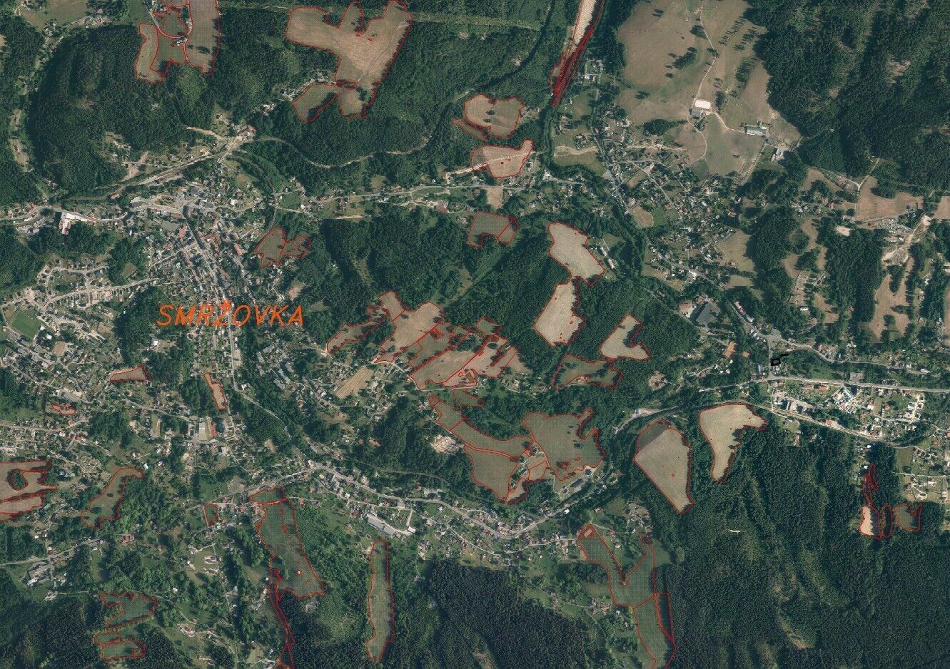 Prodej pozemek - Smržovka, 504 m²