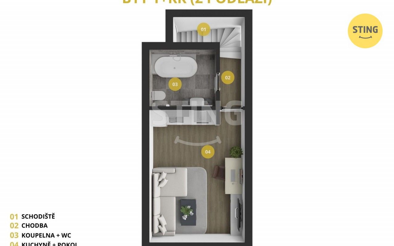 1+kk, Hviezdoslavova, Opava, 47 m² - 2
