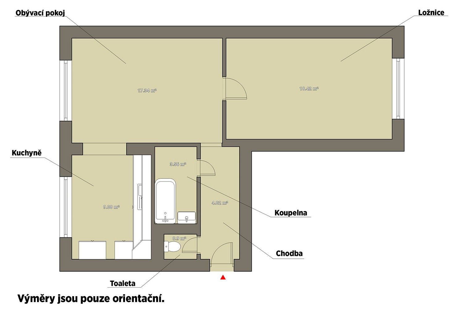 Pronájem byt 2+1 - Okružní, Habartov, okres Sokolov, 56 m² - 5