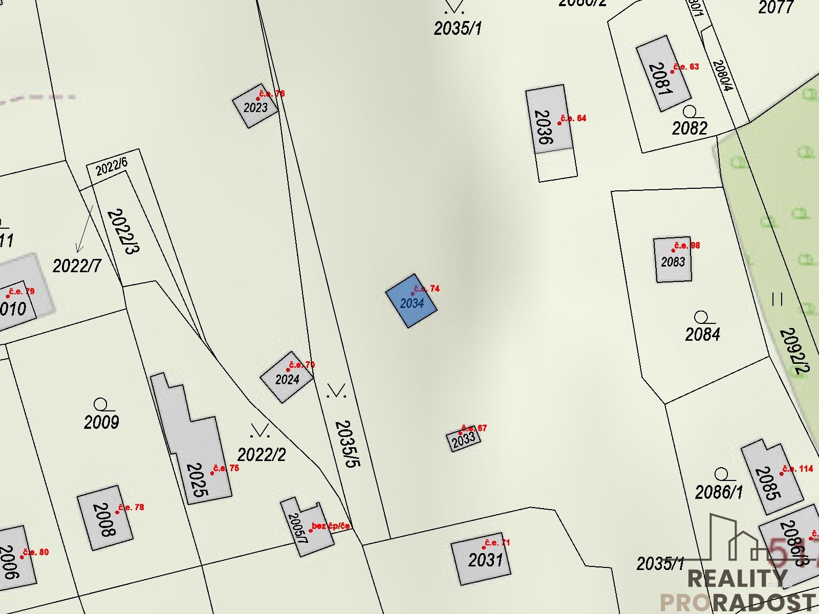 Pozemky pro bydlení, Na Lhotkách, Praha Lipence, 4 500 m² - 2