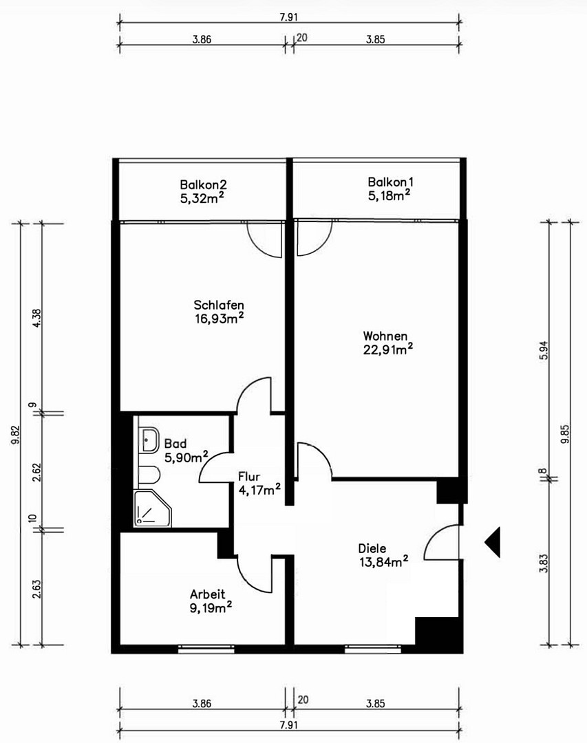 3+1, Regensburg Reinhausen Bayern 93057, 77 m² - 2