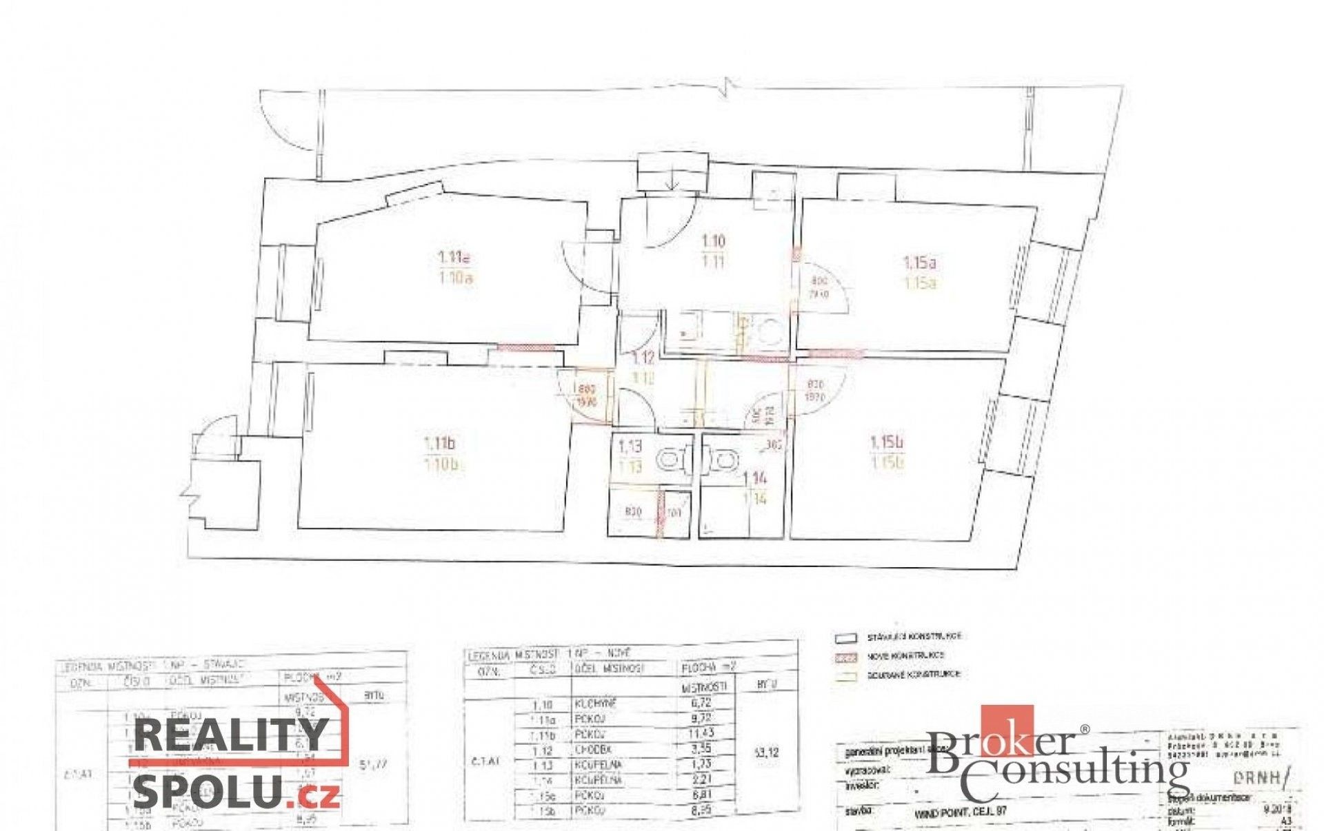 Prodej byt 4+1 - Cejl, Brno, 53 m²