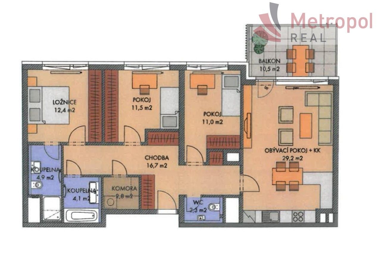 Prodej byt 4+kk - Hlubočepy, Praha, 110 m²