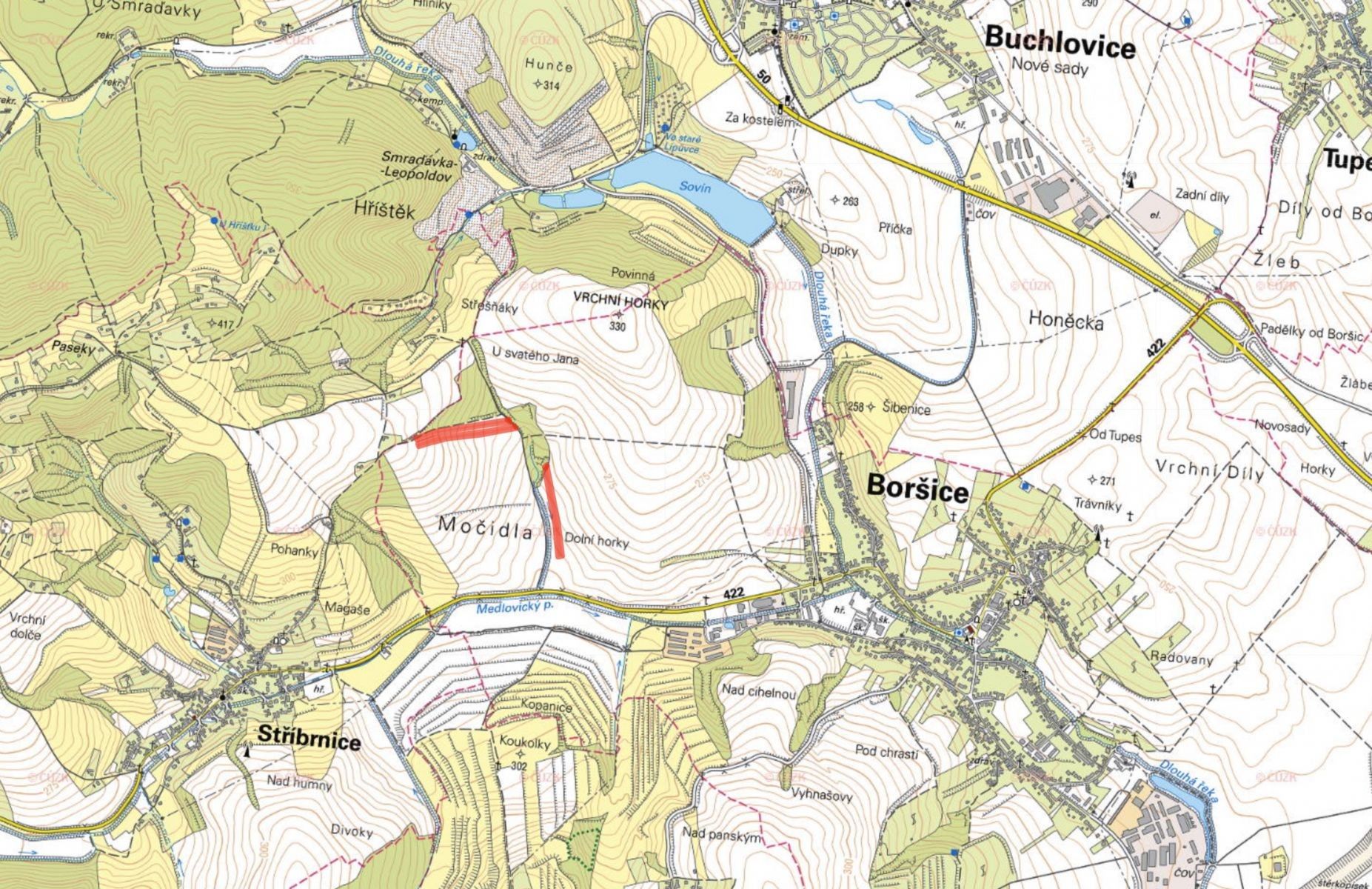 Zemědělské pozemky, Boršice