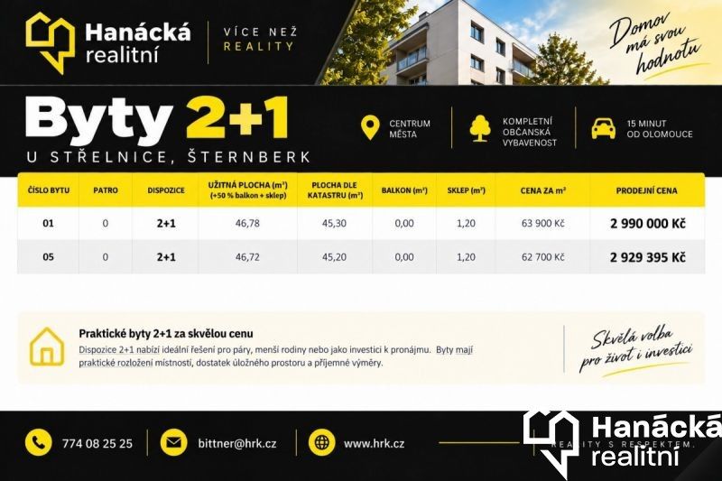 2+1, U Střelnice, Šternberk, 46 m² - 2