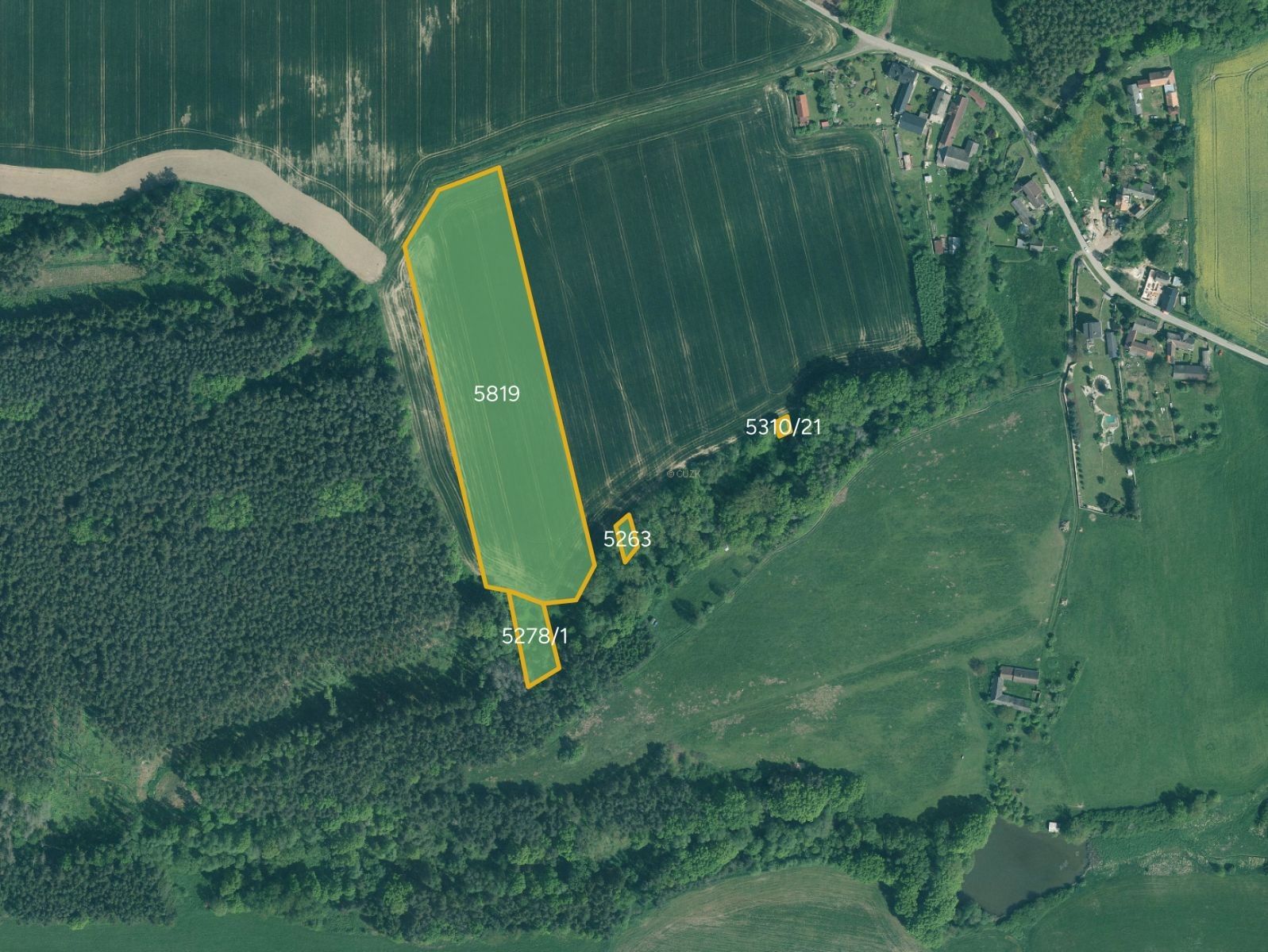 Zemědělské pozemky, Písecká Smoleč, Slabčice