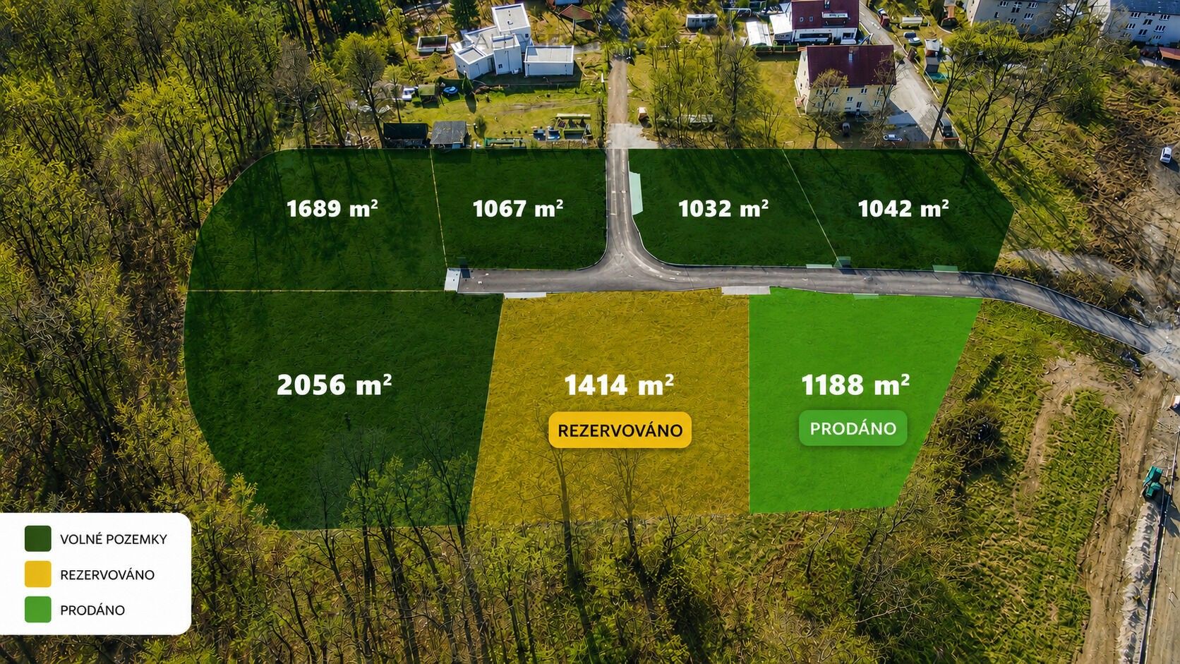 Prodej pozemek pro bydlení - Lesní, Hluboká nad Vltavou, 1 067 m² - 5
